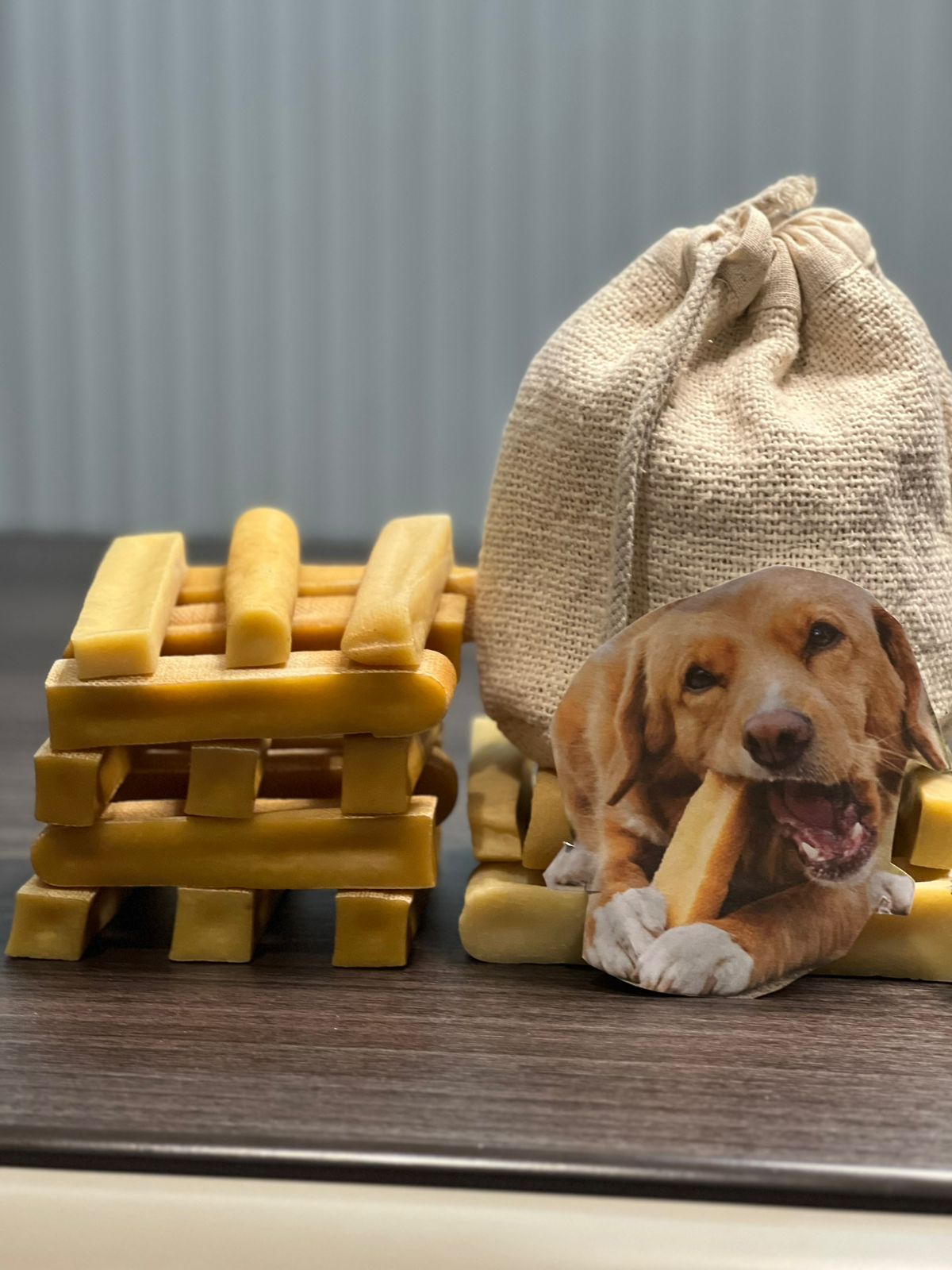 Himalayan Premium Dog Chews with golden retriever